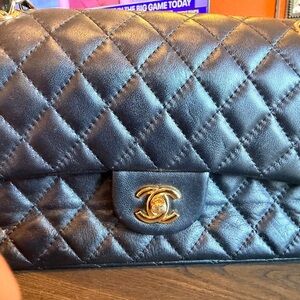 Quilted Flap Crossbody Purse with Chain Strap